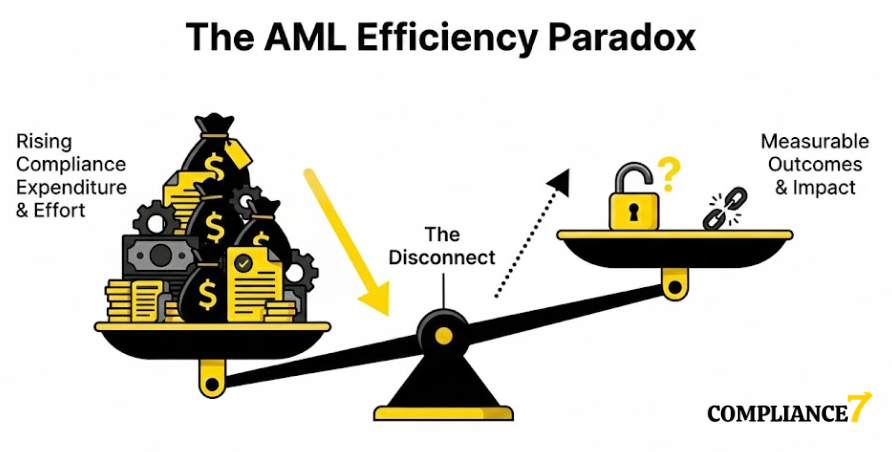 Rising cost of AML compliance versus effectiveness comparison