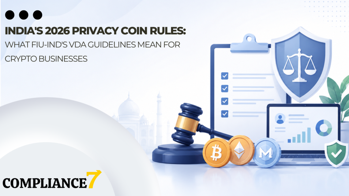 India's 2026 Privacy Coin Rules: What FIU-IND's VDA Guidelines Mean for Crypto Businesses