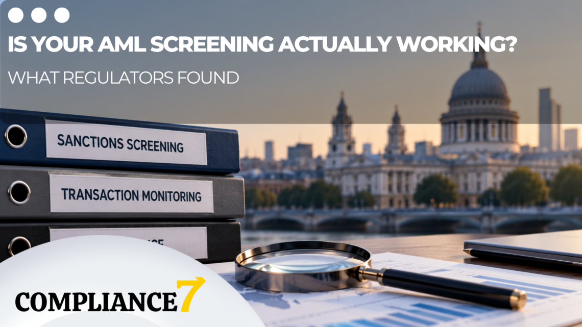 Is Your AML Screening Actually Working? What Regulators Found